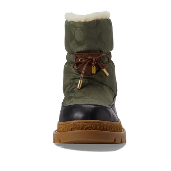 NEW Coach Kailee Nylon Winter Boots sz 11 green with box - Picture 5 of 8
